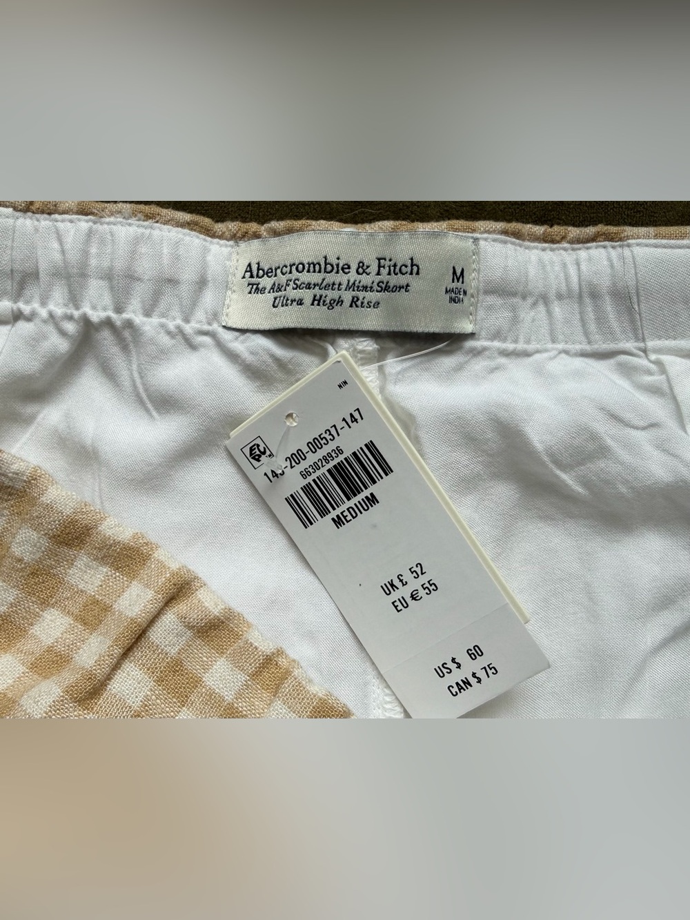 The A&F Scarlett Linen-Blend Mini
Skort gingham - Picture 4 of 6